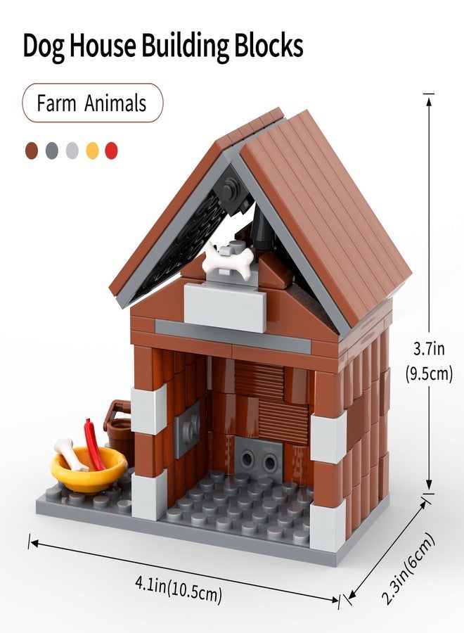 PIPART Farm Animals Dog House Building Blocks Set, MOC Animal Kennel Toy Set for Kids, Girls and Boys Ages 8+ (109 Pieces) - Image 2